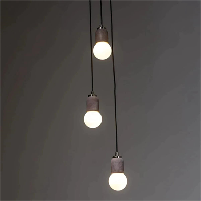 Kahverengi Silindir Beton 3lü Sarkıt Aydınlatma