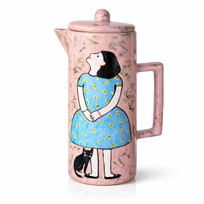 Kızlı Kedili Sürahi 