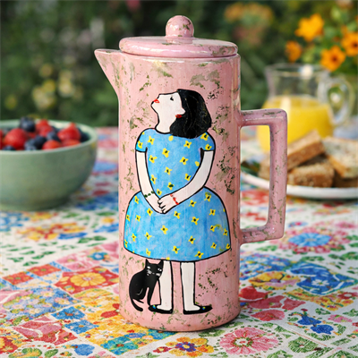 Kızlı Kedili Sürahi 