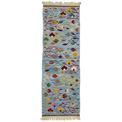 Lale Motifli El Dokuma Uşak Kilim Yolluk 60x175 cm