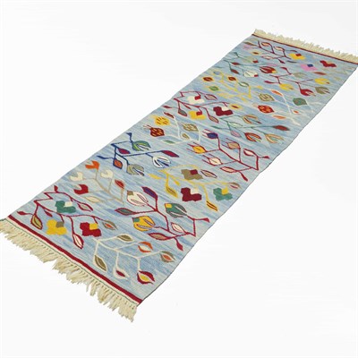 Lale Motifli El Dokuma Uşak Kilim Yolluk 60x175 cm