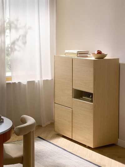 Larsen Minimalist Ahşap Highboard Modern Depolama Dolabı