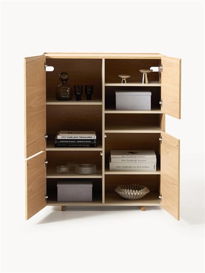 Larsen Minimalist Ahşap Highboard Modern Depolama Dolabı