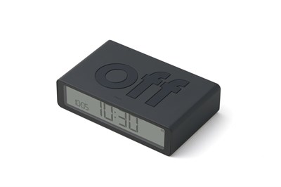 Lexon Flip Klasik Şarj Edilebilir Alarm Saat Koyu Gri