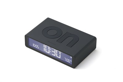 Lexon Flip Klasik Şarj Edilebilir Alarm Saat Koyu Gri