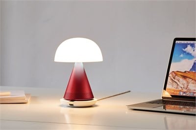 Lexon Mina L Led Lamba ve  Bluetooth Hoparlör Koyu Kırmızı