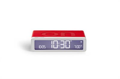 Lexon x Pantone Flip Klasik Şarj Edilebilir Alarm Saat Kırmızı