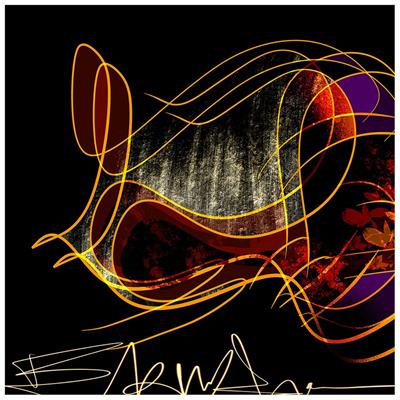 Light On Forest - Abstract Collection - Baskı