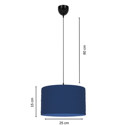 Loop El Yapımı Dekoratif Tasarım Jüt Avize (Mavi, 520gr.)