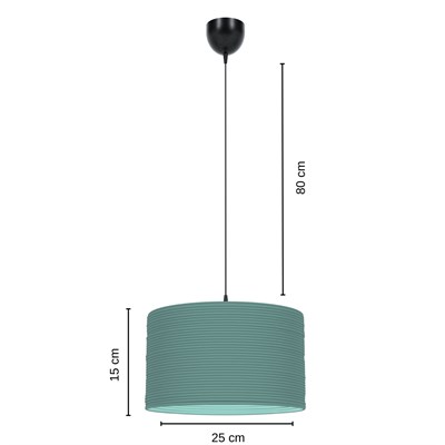 Loop El Yapımı Dekoratif Tasarım Jüt Avize (Mint Yeşili, 520gr.)
