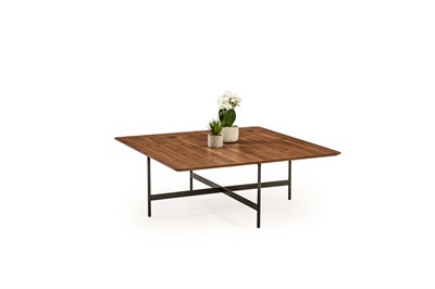 Madra Kare Orta Sehpa Ahşap Tabla Metal Ayak