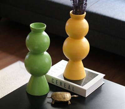 Matte Seramik Vazo-Sarı