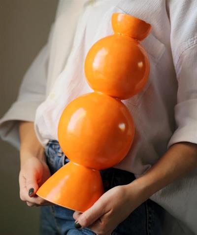 Matte Seramik Vazo-Turuncu