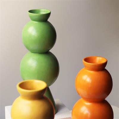 Matte Seramik Vazo-Yeşil