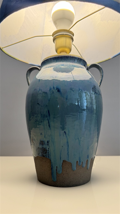 Mavi Evenez Küp Abajur