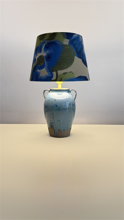 Mavi Evenez Küp Abajur