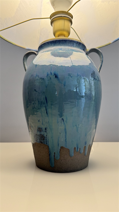 Mavi Evenez Küp Abajur