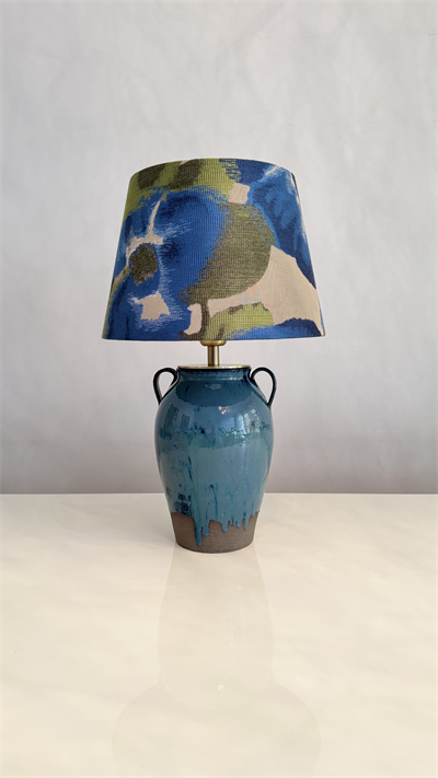 Mavi Evenez Küp Abajur