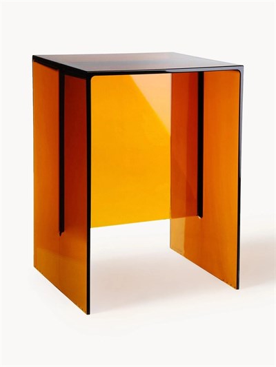 Max-Beam Modern Tasarım Yan Sehpa Şeffaf Turuncu 33 cm