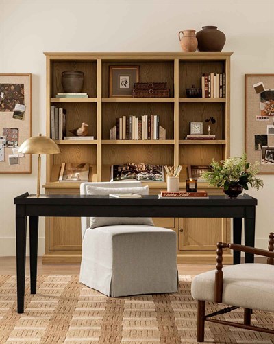 Meşe Kabinet Antik Meşe Aydınlatmalı