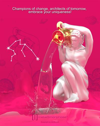 Metalmorphose Burç Koleksiyonu Kova Anahtarlık / Çanta Aksesuarı