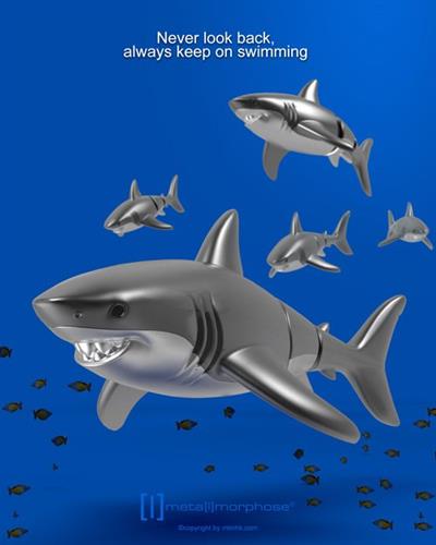 Metalmorphose Moving Shark Anahtarlık