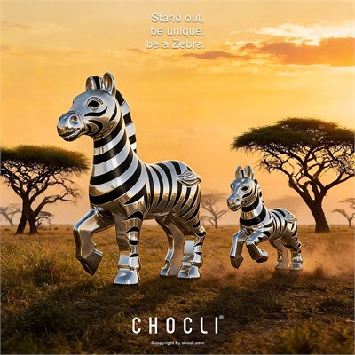 Metalmorphose Zebra Anahtarlık