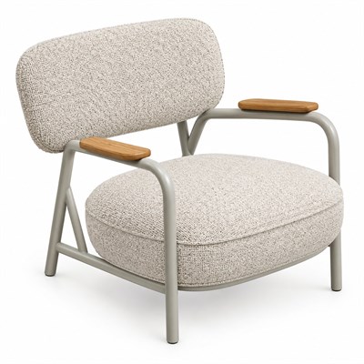 Mid Century Krem Boucle Modern Berjer