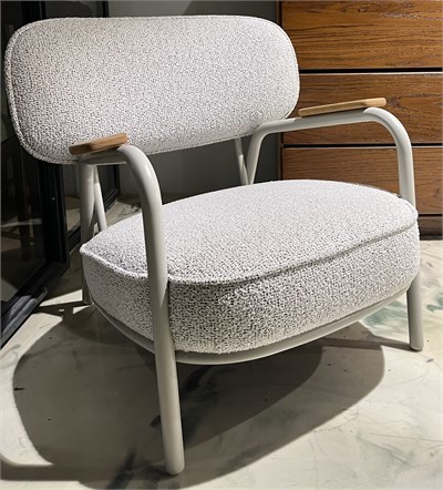 Mid Century Krem Boucle Modern Berjer