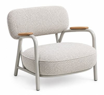Mid Century Krem Boucle Modern Berjer