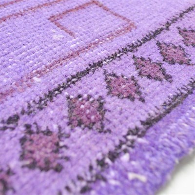 Mor Renk Vintage Çiçek Desenli Isparta Halısı 160x260 cm