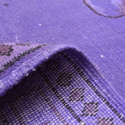 Mor Renk Vintage Çiçek Desenli Isparta Halısı 160x260 cm