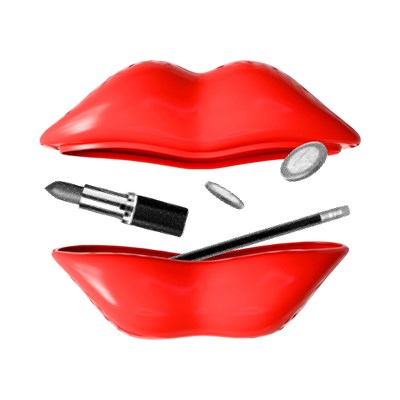 Mustard Hot Lips Seramik Organizer Kutu