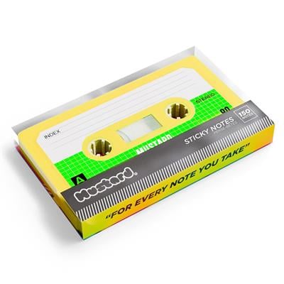 Mustard Kaset Sticky Not Kağıdı