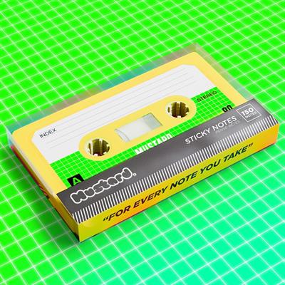 Mustard Kaset Sticky Not Kağıdı