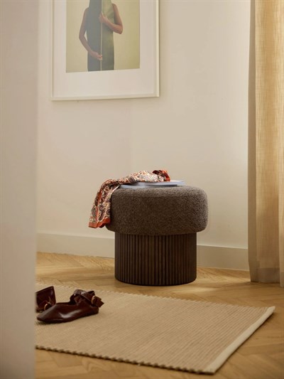 Nala Modern Saklama Alanlı Yuvarlak Puf 50 cm