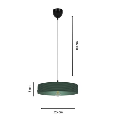 Nest El Yapımı Dekoratif Tasarım Jüt Avize M (Yeşil, 300gr.)