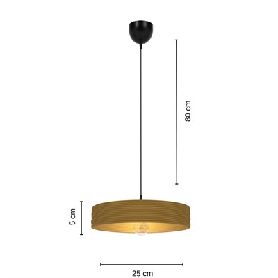 Nest El Yapımı Dekoratif Tasarım Jüt Avize M (Sarı, 300gr.)