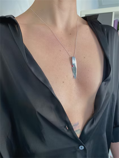 Nonentity Unisex Çelik Gümüş Kolye