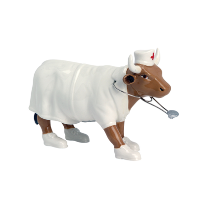 Nurse Nightencow - El Yapımı Dekoratif İnek Figürü