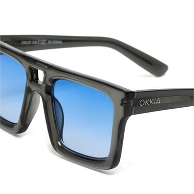 Okkia Club Vulcano Mavi Lens Güneş Gözlüğü Şeffaf Füme