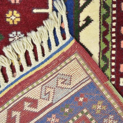 Orijinal Sümerbank Yörük Halısı Bej, Lacivert ve Bordo Renk 105x148 cm