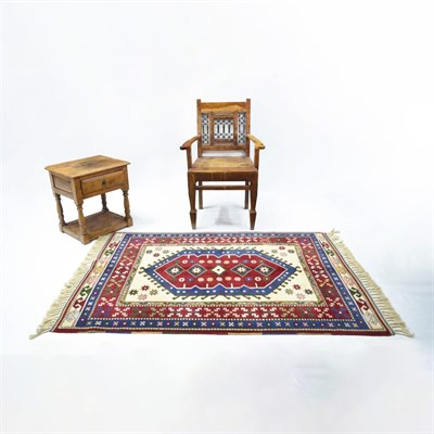 Orijinal Sümerbank Yörük Halısı Bej, Lacivert ve Bordo Renk 105x148 cm