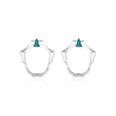 Oval Mineli Küpe 