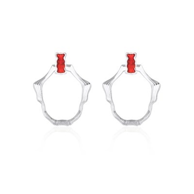 Oval Mineli Küpe