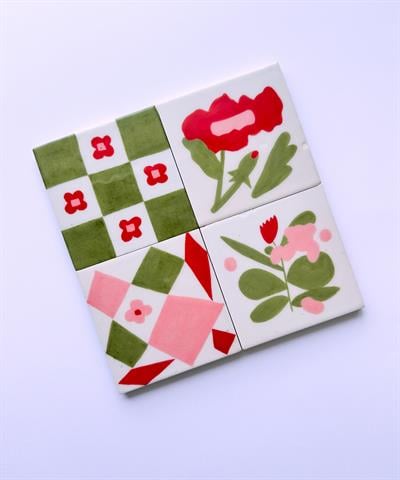 Patch Bloom Seramik Bardak Altlığı