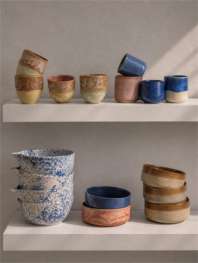 Pebble Stoneware Matcha Seti