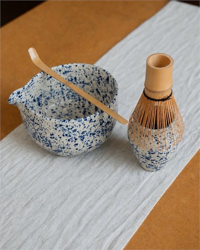 Pebble Stoneware Matcha Seti