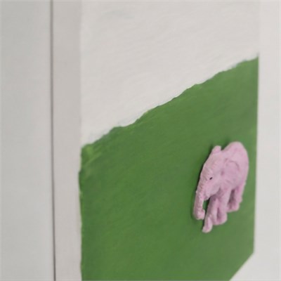 Pembe Fili Düşün - Duvar Objesi