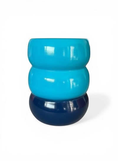 Yeşil Lacivert Bubble Seramik Sehpa